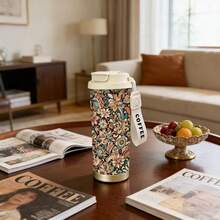 1PC530ml, Eight Different Styles Of Insulated Cups. Full Of Modernity, Personalization, And Cuteness. There Are Girls In Purple Dresses, Purple Butterflies, Flying Contours, Cats, Rabbits, Dogs, Cat People, And Pink Cloth Patterns. Many Different Styles, Suitable For Holidays And Personalization. Suitable For Outdoor Sports Carrying, Camping, Walking, Playing Ball, As Well As Home And Office Use. - Multicolor - View 2