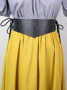 1件中世纪维京复古宽腰带，文艺复兴时期角色扮演服装道具，男女通用 - A - 查看 2