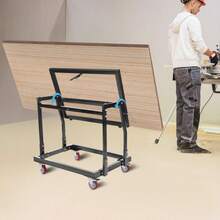 ZhdnBhnos Panel Handler Cart And Shop Stand, Tilting Panel Carts LBS Mobile Base Steel Stand Workbench Contains Rubber Swivel Casters, Lumber Furniture Workshop Warehouses Garage, Black - 變體,1 - 查看 2