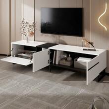 Television Stands & Entertainment Centers - White + Particle Board - View 5