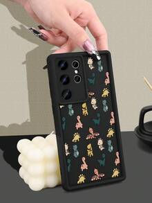 1pc Cute Dinosaur Pattern Phone Case Dopamine Aesthetic Kawaii Style For Birthday Graduation Gift Women Daily Use Compatible With Samsung Galaxy S26Ultra S26Plus S26 S25 S24FE S24 S23 S22 S21FE S21Ultra Plus Note20 Note20Ultra A13 A14 A15 A16 A17 A33 A34 A35 A36 A52 A53 A54 Case - 黑色 - 查看 8