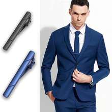 1PCS  Best-Selling Menswear: Suit Tie Clips With Metal Fasteners – Premium, Minimalist Accessories For Gentlemen's Formal Attire - Phiên bản mới, bóng mượt - Màu vàng / 7.8g mỗi chiếc - Xem 8