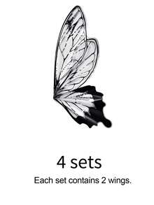 20pcs Butterfly & Floral Wrapping Paper, Waterproof Butterfly Bouquet Packaging Paper, OPP Transparent Floral Wrapping Paper, Suitable For Flower Shop Supplies, Gift Packaging, DIY Crafts, Size 19x22 Inches (Black Butterfly)