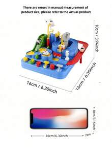 儿童汽车轨道玩具冒险套装 | 惯性动力车辆和停车场游戏套装 | 亲子互动教育STEM游戏 | 适合男孩女孩 | 节日生日礼物（配件颜色和款式随机）（产品尺寸为手工测量，可能存在误差，请以实物为准） - 彩色 - 查看 12