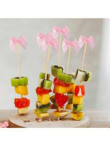 30/50 chiếc que xiên cocktail nơ hồng dùng cho đám cưới, tiệc tùng, quà tặng cho tiệc mừng em bé, tiệc độc thân, tiệc sinh nhật, tiệc tốt nghiệp, tiệc sinh nhật công chúa. - Màu Hồng baby - Xem 8