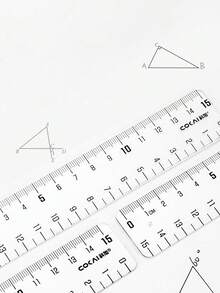 10件套几何尺套装，学生学习用品，考试用，多功能尺，量角器，三角尺，直尺，铅笔架，适用于绘画和素描