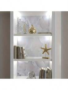 自粘可移除大理石纹贴纸 - 非常适合厨房/客厅墙面装饰和家具翻新 - 灰白 - 查看 9