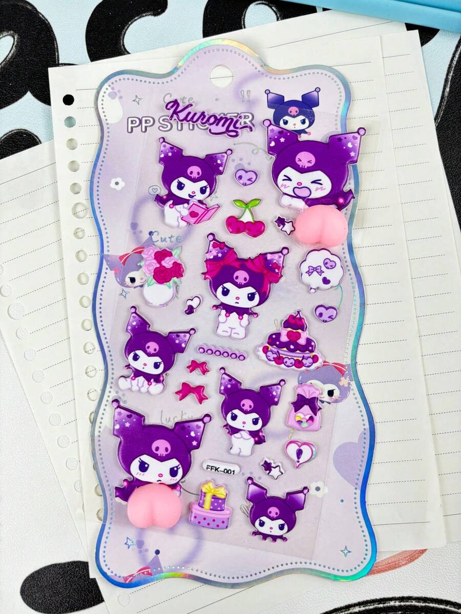 官方卡通人物3D立体夜光贴纸，可爱创意儿童玩具贴纸，批发 - 彩色 - 查看 1