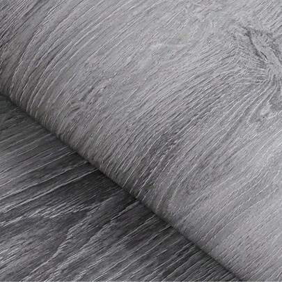 Thickened Gray Oak Wood Grain Wallpaper, Self-Adhesive Removable Vintage Wood Grain Paper, Suitable For Countertops, Cabinets, Drawers, Wardrobe Shelves