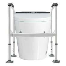 Toilet Safety Frame,Toilet Frame For Disabled And Elderly, Sturdy, Safety Rails, Free Standing, Disabled Toilet Support Frame, Height And Width Adjustable Toilet Rails, Toilet Surround Safety Frame - White - View 8