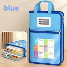 一款大容量网状收纳袋，颜色混搭，配有便携提手，适合学生和教师收纳学习用品，多功能收纳，是整理教科书和文件的理想工具。 - 四層分類手提透明加厚網紗袋 - 查看 15