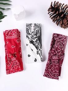 2/3/5pcs/Set Bohemian Criss-Cross Elastic Headbands, Unisex Sports Yoga Sweat Absorbent Fashion Headwraps - Multicolor - View 11