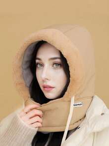 1 件装保暖防风加厚保暖内衬耳罩帽，男女通用时尚百搭冬季女士帽子