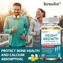 Height-Increasing Nutritional Softgels - Suitable For Both Men And Women , Contains L-Arginine, Calcium, And Zinc - Supports Bone Health And Joint Flexibility - 120 Softgels - 1瓶 - 查看 7