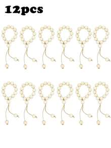 2-30个天然手工编织黄麻绳和木珠餐巾环，适用于节日、派对、生日、婚礼和正式晚宴 - 彩色 - 查看 13