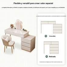 Tocador Blanco Para Dormitorio - 100*40*74 Cm - Blanco - Ver 3