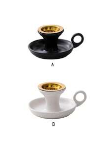 1pc Irregular Cup-Shaped Ceramic Incense Burner - Creative 2-In-1 Aromatherapy & Decor For Middle Eastern Home, Dining Room, Living Room, Bedroom & Desk - Multicolor - View 10
