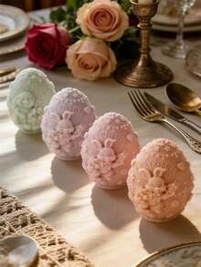 1pc Easter Bunny Ear Shaped Candle Mold, Suitable For DIY Scented Candles, Plaster Relief Decorations, Resin Art, Clay Crafts, And Cement Creative Ornaments. Applicable For Easter Family Parties, New Year Spring Celebrations, Valentine's Day Romantic Gifts, Mother's Day Handmade Blessings, And Birthday Party Decorations. The Mold Design Cleverly Integrates Classic Holiday Elements, With Non-Deformable Material For Easy Demolding And Repeated Holiday-Themed Handicraft Production.