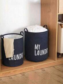 Foldable Waterproof Fabric Laundry Basket, Large Size Dirty Clothes Storage Bin, Bathroom Toy Organizer, Minimalist & Practical