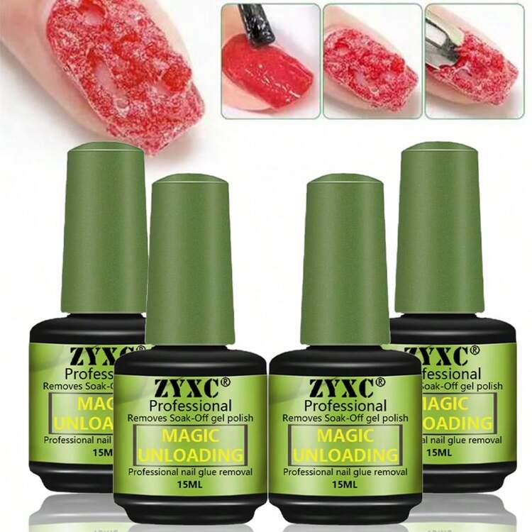 4 Pack) ZYXC Gel Polish Remover, Magic Unloading,15ml Each | SHEIN USA