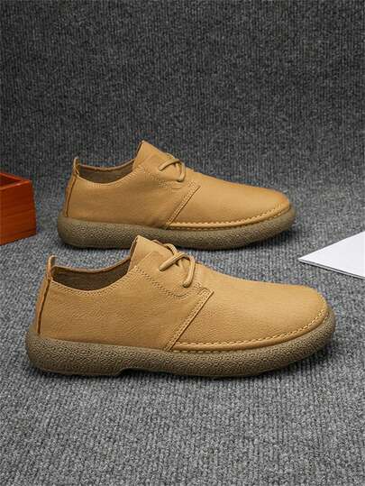 新款时尚男鞋，减震弹力，百搭耐磨，软底防滑，防臭，适合工作、旅行、休闲穿着，户外系带鞋，防滑轻便舒适，适合户外露营和娱乐