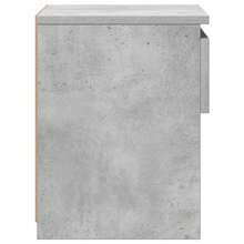 vidaXL Nachttische, 2er-Set, Beton-Grau, 40 x 30 x 39 cm, Spanplatte - Schwarz - Übersicht 8