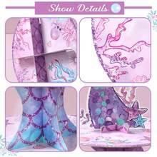 Mermaid Cupcake Stand, Birthday Party Decorations Supplies Favor Under The Sea Theme Cupcake Tower Holder For Girls Kids - Mermaid - View 7