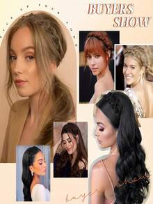 女士鱼尾辫发箍，高冠发饰，空气刘海发夹，新款时尚扭辫发箍，发带，发圈，美发家居饰品 - 彩色 - 查看 6