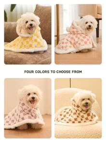 Soft Fleece Pet Jacket & Cape - Adjustable Winter Warm Dog Coat Cat Poncho For Small Medium Pets Up To 25lbs, Cozy Thermal Outerwear For Fall Winter - Pink - View 6