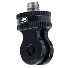 1/4英寸螺丝三脚架适配器 360°旋转支架，适用于 GoPro 13 12 11 10 9 Insta360 One X5 X2 X3 X4 相机配件 - 黑色 - 查看 1