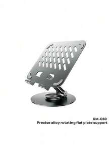 REMAX Soporte para tableta RM-C60, soporte de aluminio de precisión para teléfono, tableta y portátil, con amortiguación, giratorio, plegable y portátil. - Verde pavo real - Ver 1