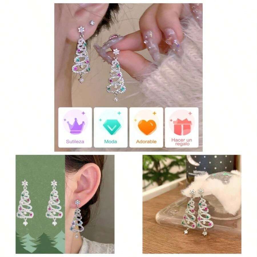 Teen Fine Earrings - Christmas Tree - View 1