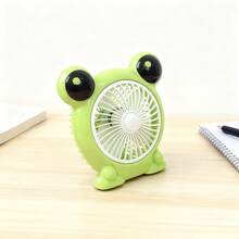 Ventilador Mini USB de Escritorio en Forma de Rana Divertido y Lindo, Adecuado para Enfriar en Verano, Silencioso para Escritorio de Oficina y Hogar, Ventilador de Rana (Rana de Ojos Grandes) Diseño de Caricatura Decoración Divertida ​   Mini ventilador USB/eléctrico - Verde - Ver 7