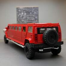 1:32 H2 加长版合金车模，商务车模型，适合收藏和展示 - 紅色 - 查看 3