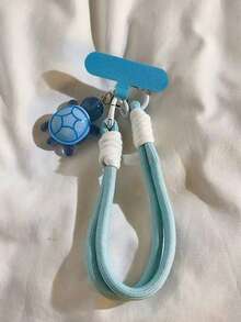 可爱海洋海龟手机挂绳腕带，可拆卸编织手机腕带，手机吊坠腕带，适用于通用手机壳DIY，可拆卸垫片，男女通用，创意手持，防丢防摔，便携腕带，钥匙扣，兼容安卓及大多数智能手机，送给母亲、家人、朋友、孩子、生日、节日的礼物 - 彩色 - 查看 9