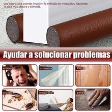 Burlete Para Parte Inferior De Puerta, Guardapolvo Cubre Puerta, Protector Y Guardapolvo Para Puerta, Diseño De Doble Borde, Para Aislar El Ruido Evita Insecto Polvo Y Impermeable Para Todo Tipo De Puertas Y Ventanas - Café integral - Ver 9