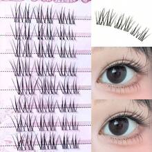 DOUDOUTIAN 轻盈假睫毛，60 簇 DIY，超细茎节状仙女毛假睫毛，新手友好，长度 7-12 毫米