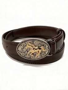 1件新款西部复古风腰带 - 女士马术风格新款腰带 - 西部乡村摇滚风格，可搭配牛仔裤 - 彩色 - 查看 12