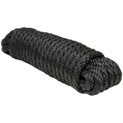 3008.0001 Solid Braid MFP Utility Rope - 1/4 Inchx 10', Black