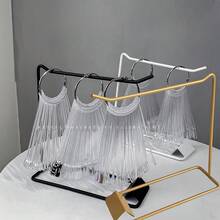 1pc Iron Jewelry Stand | Home Tabletop Decorative Earring Necklace Headband Organizer Jewelry Tower , Makeup Room Decor, Room Decor - Multicolor - View 2
