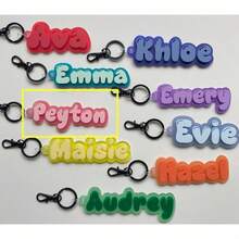1PC Personalized Acrylic Keychain, Customizable For Team Member Gifts, Suitable For Handbag, Backpack Decoration, Gift Bag Tag, Fashion Gift For Women - Multicolor - View 13