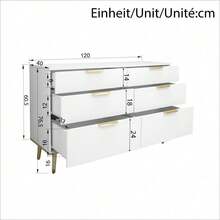 Dressers & Chests Of Drawers - White + Particle Board-1 - View 7