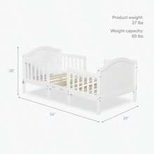 swfDream On Me - Cama Infantil Convertible 3 En 1 Portland Blancaafg - Blanco - Ver 4