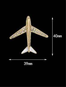 Fashionable Airplane Brooch, Large Size Men's Suit Decoration Brooch, Father's Day Jewelry Gift - Aircraft - View 2
