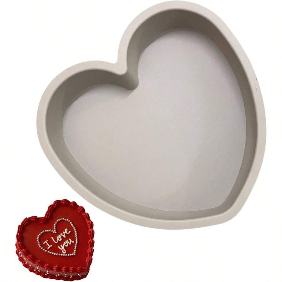 Heart Shaped Cake Pans 8 Inch U2013 1 PCS Nonstick Silicone Heart Cake Pan Baking, Oven Microwave  Molds U2013 Durable, Easy - Clean Matte Surface - Grade Novelty Shaped Cake Pans - Xám - Xem 1