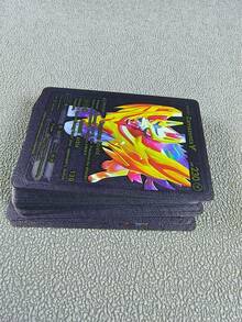 10/55pcs Spanish Pokémon Cards Metal Pokemon Letters Spanish Pokemon Iron Cards Mewtwo Pikachu Gx Charizard Vmax Cartas Pokémon Vmax - Multicolor - View 2