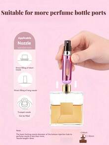 1/3/4/5pcs 5ml Perfume Spray Bottle, Bottom-Refillable Atomizer Bottle, Portable Travel Perfume Dispenser Bottle, Refillable Travel Spray Bottle, Exquisite Small Bottle, Individually Packaged, Travel Perfume Refill Bottle And Portable Perfume Dispenser - 彩色 - 查看 6