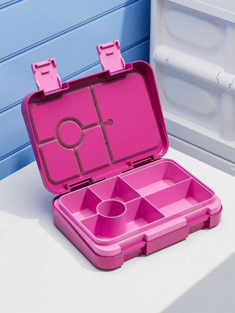 1pc Refrigerator Food Storage Box, Divided Sealed Fruit Box Salad Box, Work Bento Box, Takeout Lunch Box, Large Capacity Bento Box, Divided Lunch Box (Removable Compartments), Suitable For Work And Travel - Multicolor - View 1