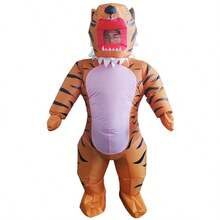 New Inflatable Standing Tiger Role-Playing Costume, King Of The Forest Tiger, Funny Cartoon Animal Accessory, Special-Purpose Animal Costume - Multicolor - View 1