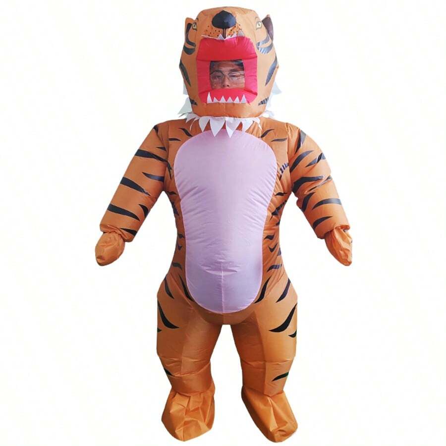 New Inflatable Standing Tiger Role-Playing Costume, King Of The Forest Tiger, Funny Cartoon Animal Accessory, Special-Purpose Animal Costume - Multicolor - View 1